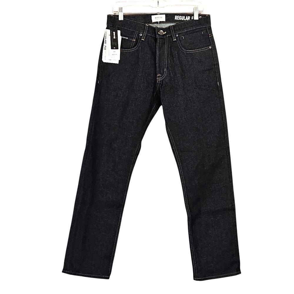 Quiksilver Men's 31X30 Jeans Aqua Cult Rinse NWT Rigid Denim Dark Wash